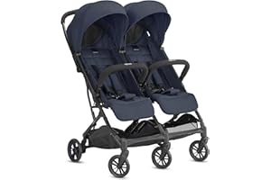 Inglesina Twin Sketch Passeggino Gemellare, Blu, Ultraleggero, Compatto, per Gemelli o Fratelli e Sorelle, Adatto fino a 15 kg per bambino