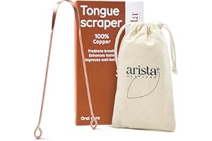 ARISTA AYURVEDA Arista Tongue Scraper 1 Pack, Tongue Cleaner for Adults, Copper Tongue Scraper, Bad Breath Treatment for Adults, Ayurveda Products, Oral Care Product
