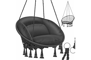 KESSER® Fauteuil Suspendu avec Coussin | Chaise relaxante à Suspendre pour Adultes et Enfants | Hamac d’Une Charge Maximum de 150 kg | pour la Maison, Le Jardin ou la terrasse