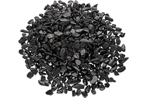Czarny turmalin/Schörl mini kamienie bębnowe | 100 g chipsów z kamieni szlachetnych | średnica 3-8 mm | jakość premium Lebensquelle Plus