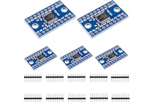 EPLZON TXS0108E High Speed Full Duplex Logic Level Converter 8 Channel SPI 8 Way 3.3V 5V I2C IIC 8-Bit Bi-Directional Converter Module Compatible with Raspberry Pi and Arduino (Pack of 5 Set)