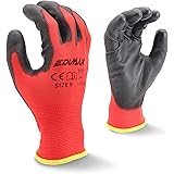 EDIMAX, Guanti da Lavoro, 12 Paia di Guanti, Resistenti all'Abrasione e Antitaglio Livello 3, Rivestiti in nylon PU, Versatil