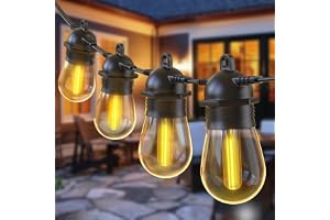 Quntis 31m IP65 LED-ljuskedja utomhus, anslutningsbar okrossbar 30 S14 glödlampor utomhus ljuskedja ström, vattentät dekorati