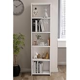 Libro White Kitaplık 5 Raflı &Ccedil;ok Ama&ccedil;lı D&uuml;zenleyici Raf 160 cm Dekoratif Beyaz