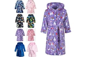 Lodunsyr Accappatoio e Vestaglie Morbido Bambine Ragazze Accappatoi Per Bambini Ragazzi Pigiami Regali Accappatoio Bambina Bambino Cappuccio Vestaglia 2-9 Anni