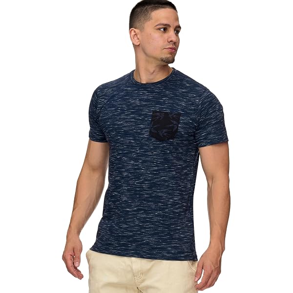 Indicode Herren T-Shirt INWalmore – Basic Shirt Aus Baumwolle-Polyester, Regular Fit
