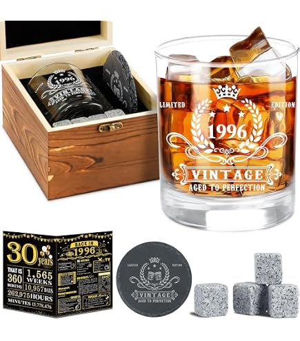 Coffret Cadeau 9 Pierres à Whisky En Granit - Boîte Bois Luxe - Cadeau Homme Idéal