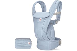 Ergobaby Omni Deluxe All-in-One Baby Carrier for Newborns from Birth up to 20kg, Ergonomic 4-Position mesh Baby Carrier Back Carrier Travel System, Serene Blue