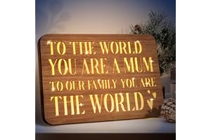 VETBUOSA Christmas Gifts for Mum - Mum Christmas Gifts from Daughter Son, Engraved Night Light with Touching Words, Mothers Day Thanksgiving Birthday Gifts for Mum, New Mum, Mother in Law