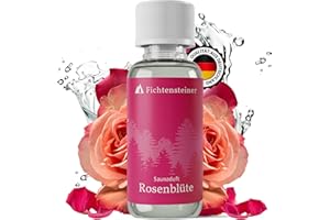 ‎FICHTENSTEINER Fichtensteiner Saunaaufguss Rosenblüte - Sauna Aufgussmittel - Ergiebiger Sauna Aufguss für bis zu 100 Sauna Aufgüsse - Wohltuender Saunaduft Aufguss - Sauna Duft - 100ml Aufguss Sauna Zubehör