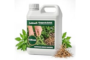 CULTIVERS Vinagre de Alcohol 5 L Concentrado 23° | Limpieza natural de zonas con hierbas no deseadas y sistemas de riego | Regulador de pH | Solución natural multiusos para huerto y jardín