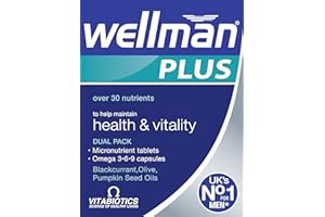 Wellman Plus Multivitamin Tablets. UK's No.1 for Men. Comprehensive Multivitamin Formula with Vitamin D, Omega 3-6-9 and Micronut Nurients. by Vitabiotics