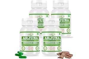 MORSAN NUTRAVEDA Arjuna Kapseln 500 mg. – 60 Vegane Kapseln | Hochdosierter Terminalia-arjuna -Extrakt (10:1) | Ayurvedisches Nahrungsergänzungsmittel für Männer & Frauen (4 Flasche mit 60 Kapseln)
