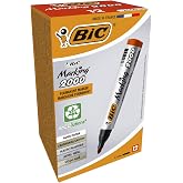 BIC Intensity Marker 2000 Yuvarlak U&ccedil;lu Permanent Mark&ouml;r, Kırmızı, 12'li Kutu, 1.7 mm Sağlam U&ccedil;, Hızlı Kuruyan M&uuml;rekkep