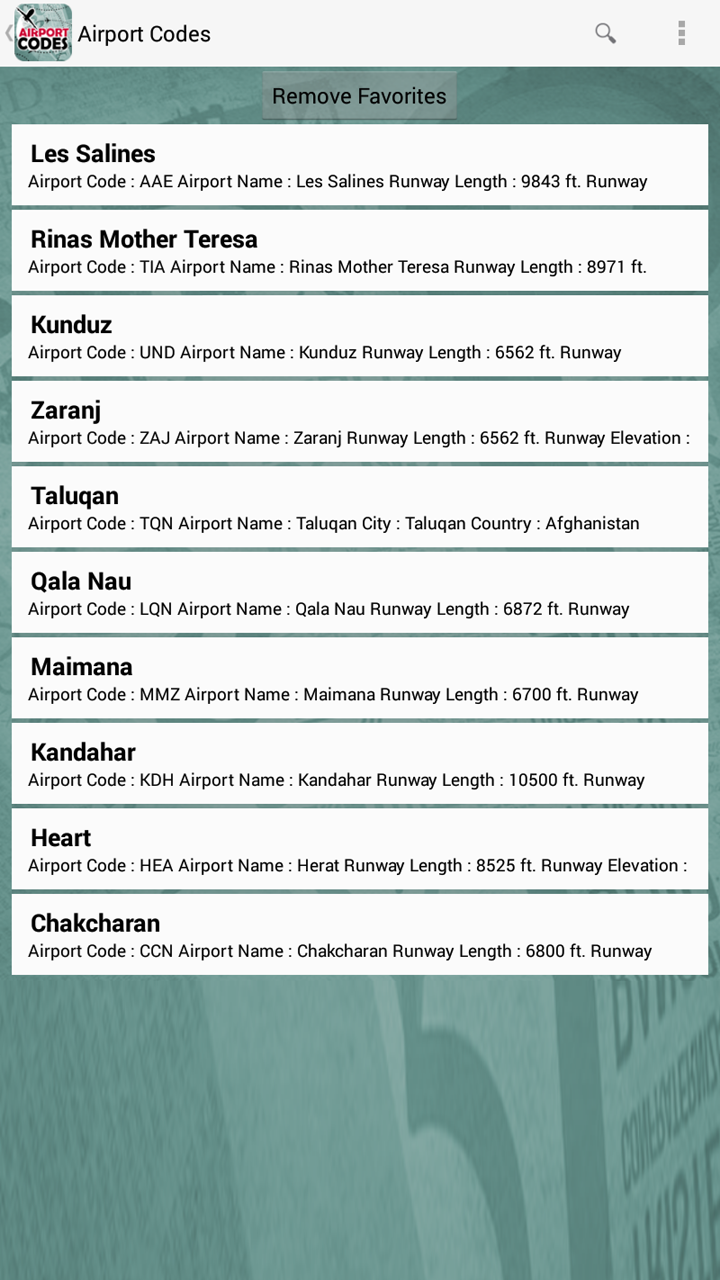 Airport Codes
