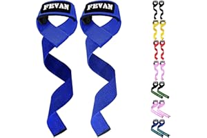 FEVAN Straps Gym - Sollevamento pesi - Cinghie Sollevamento pesi - Powerlifting - Impugnatura Palestra - Peso morto - Sollevamento Straps per donne e uomini