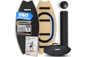 ‎NEOLYMP NEOLYMP Balance Board Holz – Gleichgewichtstrainer für Erwachsene & Kinder – rutschfest & bis 210 kg belastbar – 7 Schwierigkeitsstufen – Magnetisch einstellbar