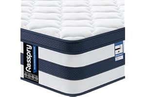 Resspry Double Mattress 4FT6, 12 Inch Memory Foam Sprung Hybrid Mattress, 9-Zone Personalized Support for All Sleepers, Medium Firm Puffy Collection, 100 Night Home Trial