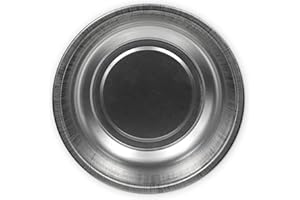 ‎BLÜMELHUBER Blümelhuber kleine Wanne zum Bepflanzen oder als Teichschale Miniteich für Terrasse Garten und Balkon - Wohnzimmer Deko Schale Silber - 35 cm Durchmesser