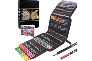 Vozuna Zestaw 120 kredek dla dorosłych, idealne do rysowania, szkicowania, cieniowania i kolorowania, żywe kredki dla dorosłych i profesjonalnych artystów