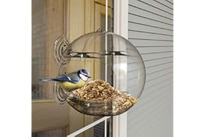 Peckish 60051263 Mangiatoia per uccelli da finestra, naturale, 14 x 12,5 x 12,5 cm