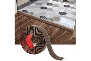 Art3d Self Adhesive Vinyl Floor Transition Strip, Laminate Floor Strip Floor Flat Divider Strip for Joining Floor Gaps,Carpet Threshold Transition,Floor Tiles（4 FT, 1.57in, Brown）