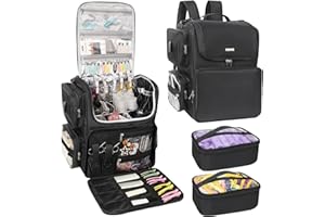 Relavel Hair Tools Reisetasche, Friseur-Rucksack, Kosmetiktasche, Wärmeisolierung, volle Schicht für Lockenstab, Haarglätter, Reisezubehör, Zugkoffer, Friseur-Organizer