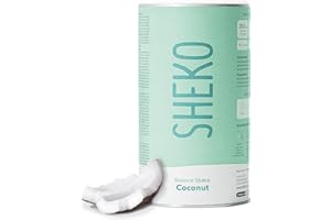 SHEKO Batido de equilibrio de coco - 21 batidos cremosos para adelgazar - Rico en proteínas, sin gluten y sabor natural - Batido adelgazante