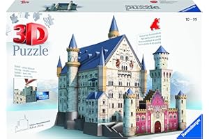 Ravensburger Italy Puzzle 3D Castello di Neuschwanstein, 216 Pezzi, Multicolore, 12573