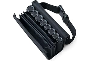 Borsa da Cameriere - Portafoglio di cameriere incl. 8 scomparti cambiamonete euro con laccio – misure della borsa 20,5 x 6,5 cm x 10,0 cm - Securina24® (black)