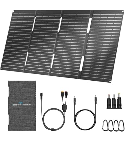 DOKIO 80W Portable Foldable Solar Charger Outdoor Travel Rechargeable