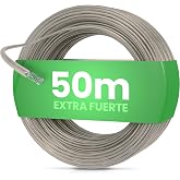 SimplySmooth Washing Line 50 m (Available in 3 Lengths) &ndash; Extra Strong Thanks to Steel Core, Rope for Outdoor Clothing, Garde