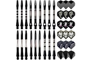 JpGdn 18/Pack Darts Shafts Metal Accessories Harrow Stems Aluminum Dart Pole Rod in Aluminum with Standard 2BA Thread