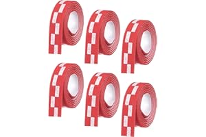 M METERXITY 6 Pack Ping Pong Edge Tape - EVA Table Tennis Side Protective Tape Apply to Cover Racket Edge Daily Use (18" Long, Red)