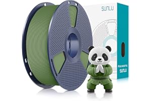 ‎SUNLU SUNLU Matte PLA Filament 1.75mm, 3D Drucker Filament mit Matter Oberfläche, Neatly Wound Filament, Einfach zu Bedienen, 1kg(2.2lbs) Spule PLA Filament für FDM 3D Drucker, Matte Olivgrün