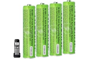 NRAONRN Batterie Ricaricabili AAA 1100mah Alta Capacità per Telefoni Cordless Panosonic Gigaset, 1,2V NI-MH Pile Ricaricabili 2500 cicli - confezione da 4