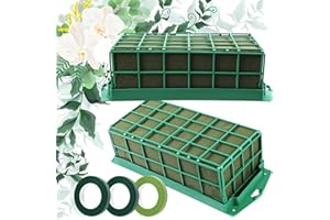 Yoiimiya Lot de 2 blocs de mousse pour fleurs fraîches, supports de fleurs avec mousse florale, bac à cage, pour arrangements floraux artificiels