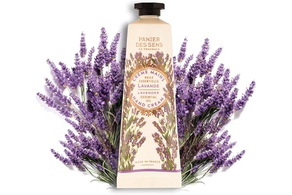 Panier des Sens - Crème Mains pour Peau Sèche Lavande - Mini Creme Mains, Hydratante - Beurre de Karité & Huile d'Olive - Soin des Mains Fabriqué en France - 97% d'Ingrédients Naturels - 30 ml