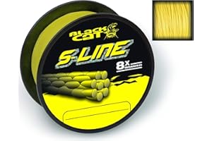 Black Cat, ø0,55mm 300m 70kg,154lbs Gelb, Ø 0,55 mm, Ø S-Line 300 m 70 kg, 154 lbs giallo