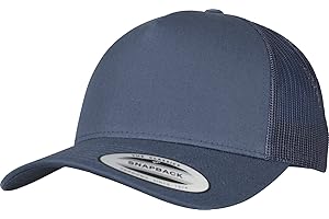 FLEXFIT Trucker Cap, Classic Trucker Hat, Baseball Trucker Cap with 5-Panel and Mesh Back, Adjustable Baseball Hat with Plastic Closure, Headwear, Unisex, Size: One Size
