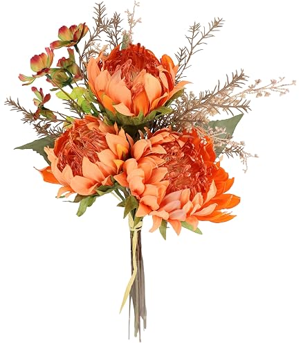 Protea finta HERVAS, arancione, 70cm