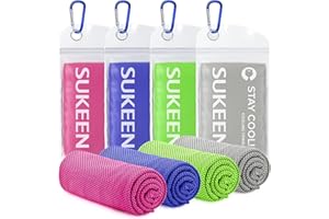 Sukeen Cooling Towel(40"x12") Microfiber Cool Towel,Soft Breathable Chilly Towel for Yoga, Golf, Gym, Camping, Running, Workout & More Activities