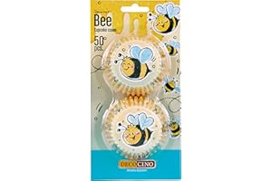 DECOCINO Moldes para magdalenas (50 unidades), diseño de abejas