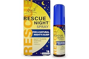 Rescue Night Spray (20ml), for A Natural Night's Sleep, Natural Flower Essences, Helps Switch Off from Repetitive Thoughts, Disconnect from Distractions, Night Support, Aid a Restful Night