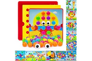 ENIKMOSD Mosaik Steckspiel für Kinder,Steckspiel ab 2 3 4 Jahre,Kinderspiele zum Lernen von Farben,Montessori Spielzeug ab 2-5 Jahre,Motorikspielzeug Lernspielzeug Spiele Geschenk Kinder