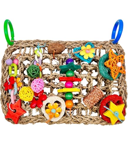 Set 8 Giocattoli Masticabili Per Pappagalli - Campane E Giochi In Legno, Per Uccelli Di Piccola/Media Taglia