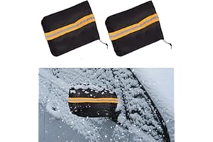 OUTTDID 2 Pièces Voiture Côté Miroir Neige, Housse par Temps Froid, Protection Latéral Rétroviseur, Couverture de Vue Arrière Extérieure