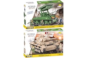BRICKCOMPLETE COBI Lot de 2 : 2569 M4A3 Sherman & T34 Calliope - Executive Editon & 2562 Panzer III AUSF.J
