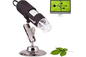 Przenośny cyfrowy mikroskop USB Levenhuk DTX 30 (20—230 razy), kompatybilny z systemami Windows i Mac OS