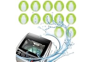 SALADOCY 12 Piezas Bolas Atrapa Pelos Lavadora, Reutilizables Bolas Para Lavadora, Atrapador De Pelo Lavadora, Verde